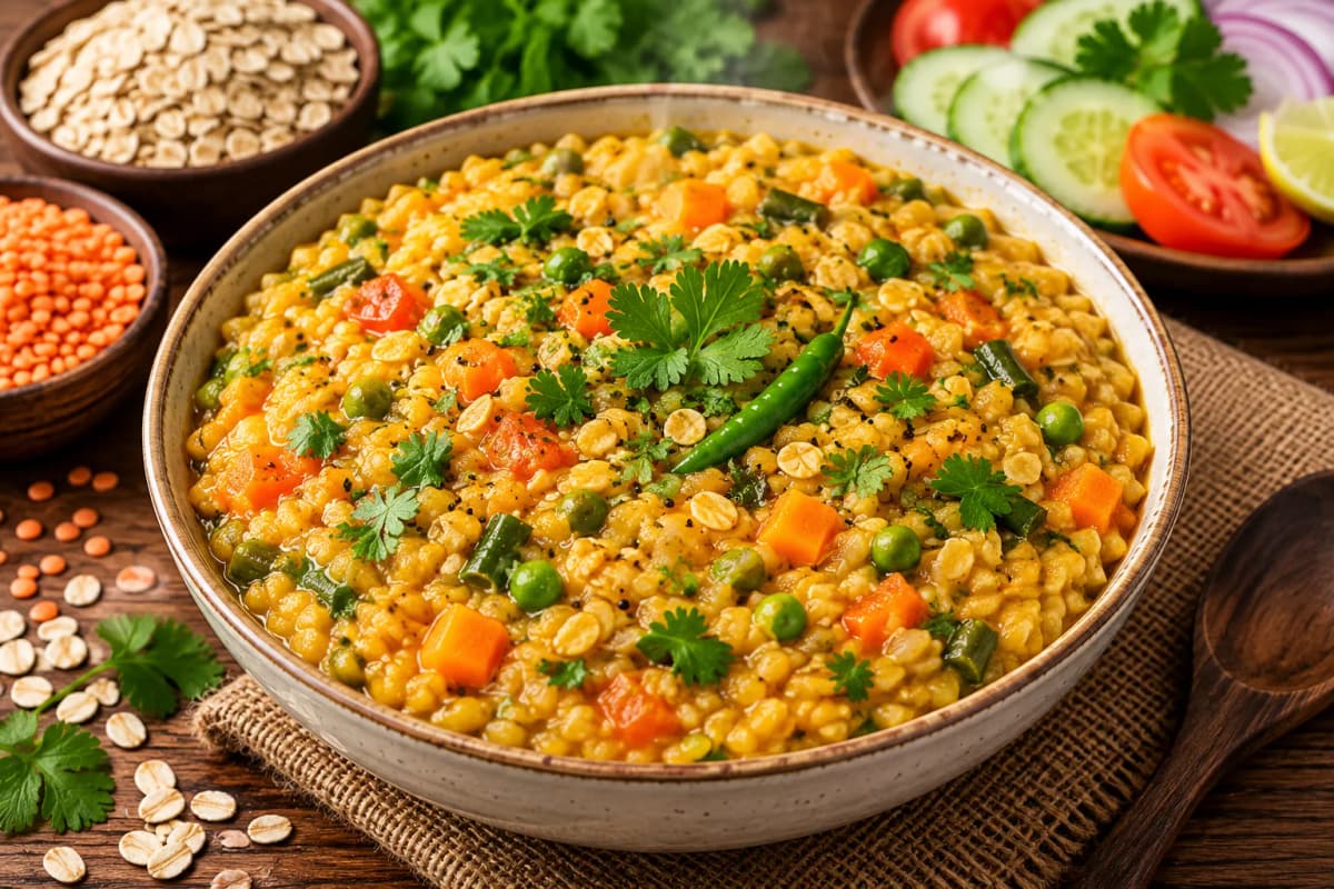 প্রোটিন রিচ ওটস ও ডাল খিচুড়ি - ছবি ১